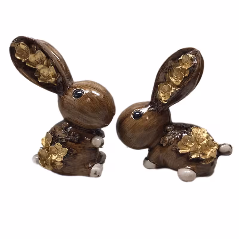 مجسمه مدل خرگوش تپل مجموعه دو عددی