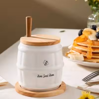 عسل خوری سرامیک زیره چوب