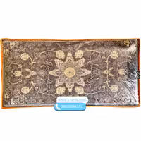 پشتی فرش ماشینی طرح افشان طوسی شیک کد 63