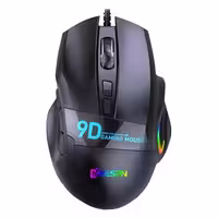 ماوس گیمینگ باسیم ام کی ای اس پی ان مدل FULL SPEED X10، دارای 9 کلید، نورپردازی RGB، رابط USB، دقت 12000 DPI، فرکانس 72 مگاهرتز