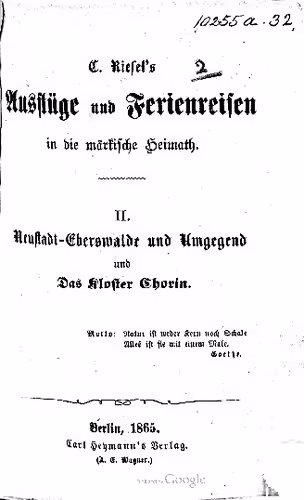 خرید و دانلود نسخه کامل کتاب Neustadt-Eberswalde und Umgegend und Kloster Chorin
