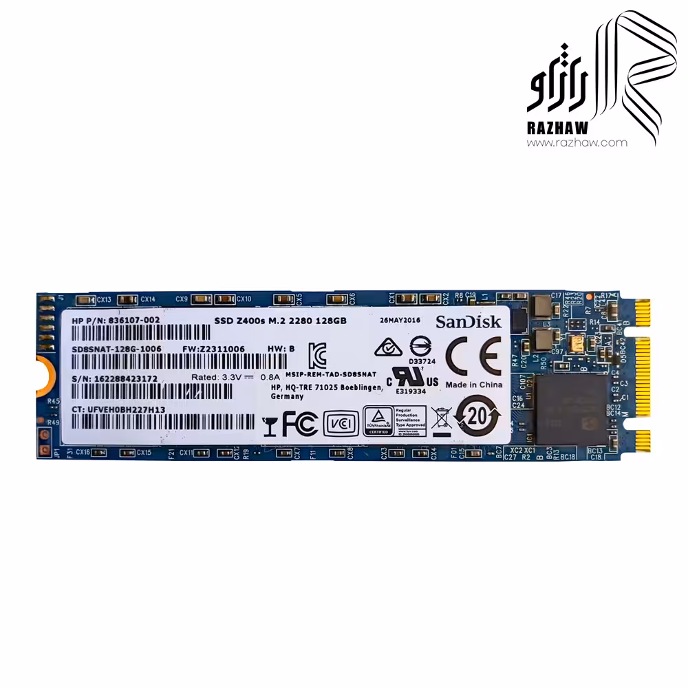 حافظه ssd m2 2280 برند سندیسک مدل Z400S ظرفیت 128 گیگابایت