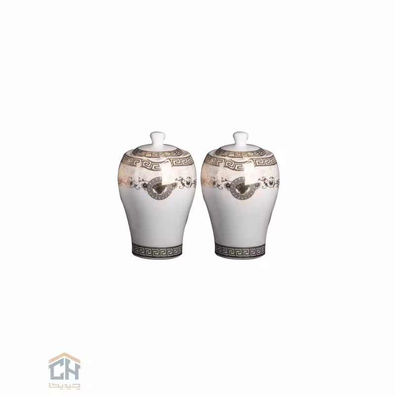 جا ادویه سرامیکی گلدکیش ست 2 تایی طرح Versace مدل GK628133