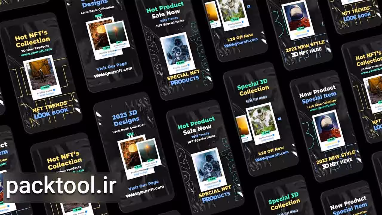 دانلود پروژه آماده ریلز اینستاگرام هنری دیجیتالی در افتر افکت Digital Art Instagram Reels - پک تول