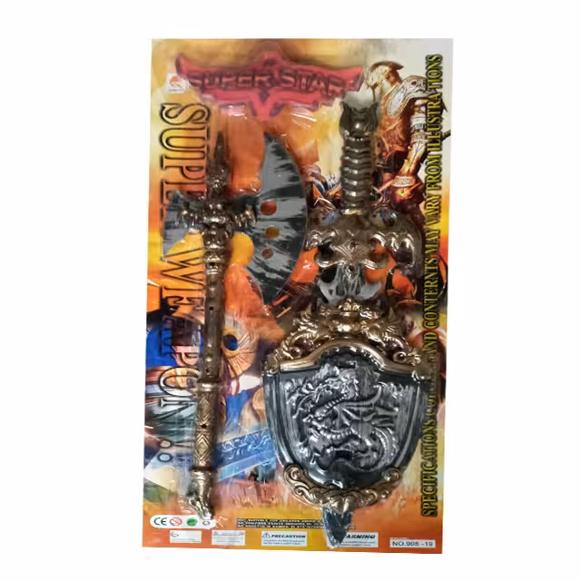 ست اسباب بازی شمشیر و سپر و تبر سوپر استار