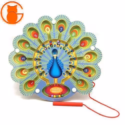 ماز مگنتی طاووس چوبی