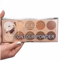  کانتور  خشک 10 رنگ پالتی  DoDo Girl فول کاور  با 8 رنگ کانتور 2 رنگ هایلایتر شاین دار براق پیگمنت بالا تاریخ انقضا 2025