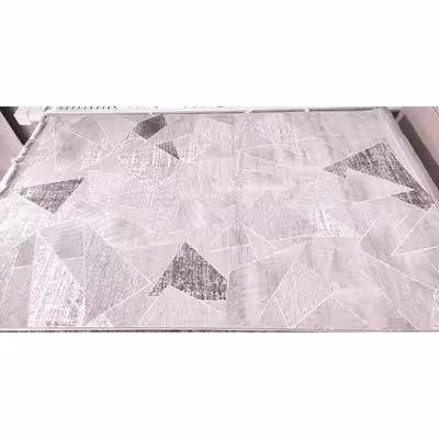 فرش ماشینی زمرد مشهد مدل NO021 زمینه سیلور