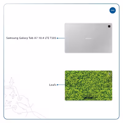 برچسب پوششی ماهوت مدل Leafs مناسب برای تبلت سامسونگ Galaxy Tab A7 10.4 LTE 2020 T505