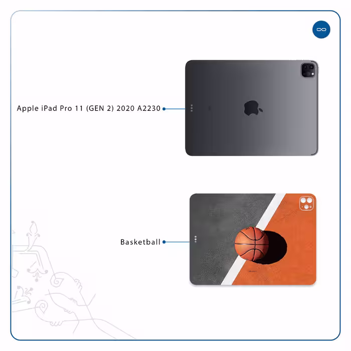 برچسب پوششی ماهوت مدل Basketball مناسب برای تبلت اپل iPad Pro 11 (GEN 2) 2020 A2230