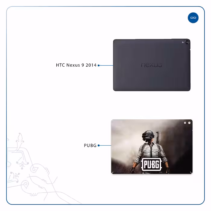 برچسب پوششی ماهوت مدل Pubg-Game مناسب برای تبلت اچ تی سی Nexus 9 2014