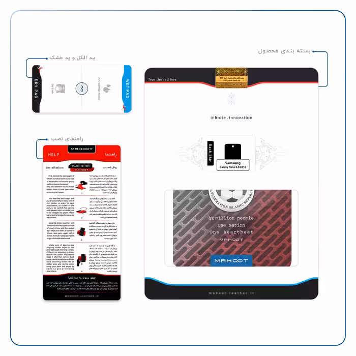 برچسب پوششی ماهوت مدل Iran-National-Football-Team مناسب برای تبلت سامسونگ Galaxy Note 8.0 2013 N5100