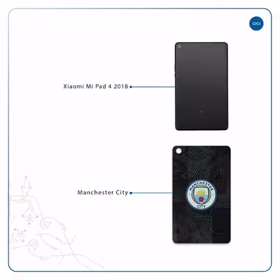 برچسب پوششی ماهوت مدل Manchester-City مناسب برای تبلت شیائومی Mi Pad 4 2018
