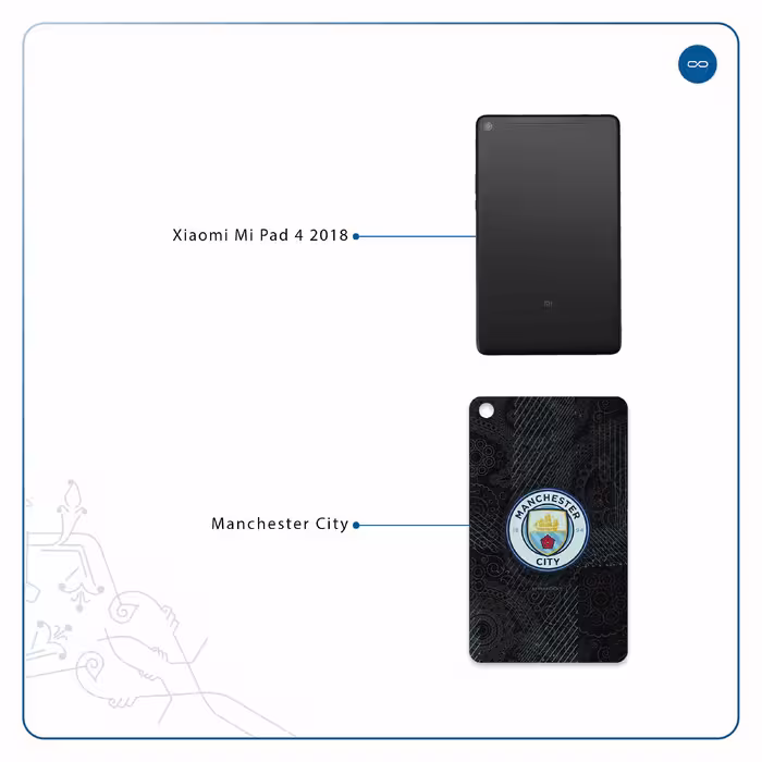 برچسب پوششی ماهوت مدل Manchester-City مناسب برای تبلت شیائومی Mi Pad 4 2018