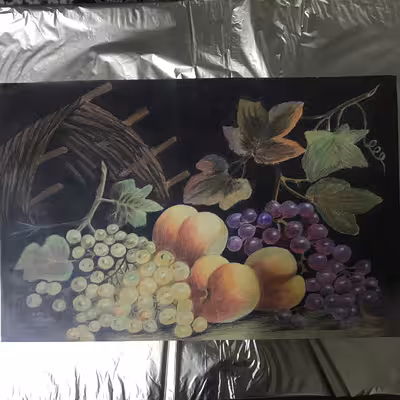 نقاشی مدادرنگی مدل میوه نوبرانه