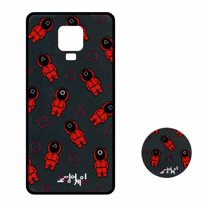 کاور طرح squad game کد 9412 مناسب برای گوشی موبایل شیائومی Redmi Note 9S / Redmi Note 9pro به همراه پایه نگهدارنده