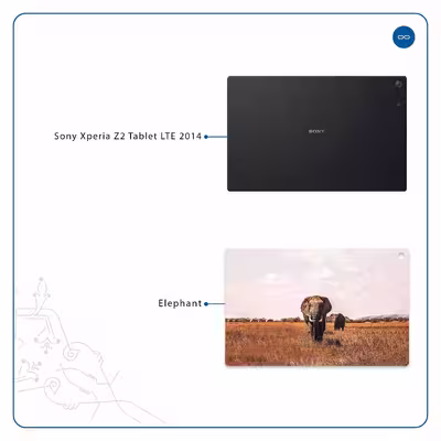 برچسب پوششی ماهوت مدل Elephant مناسب برای تبلت سونی Xperia Z2 Tablet LTE 2014