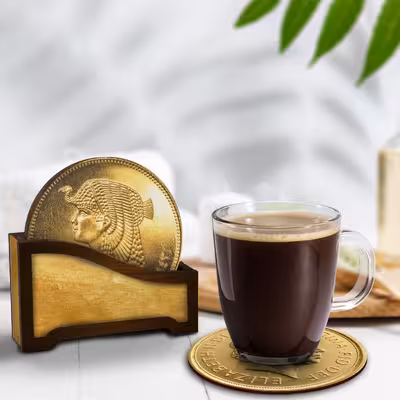 زیر لیوانی لوکسینو مدل کلکسیون سکه ها مجموعه 6 عددی