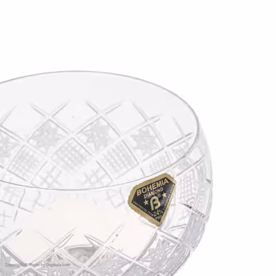 بستنی خوری بوهمیا مدل پایه دار خشتی تراش بسته 6 عددی