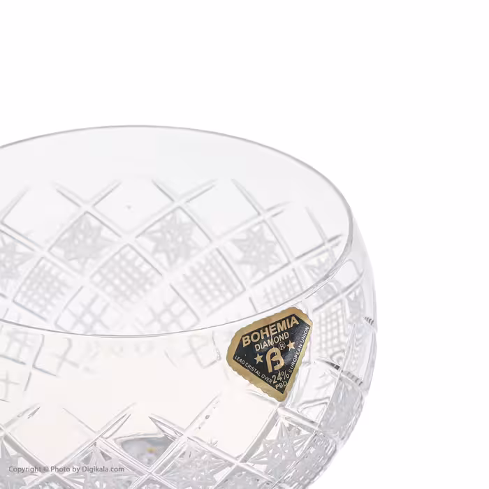 بستنی خوری بوهمیا مدل پایه دار خشتی تراش بسته 6 عددی