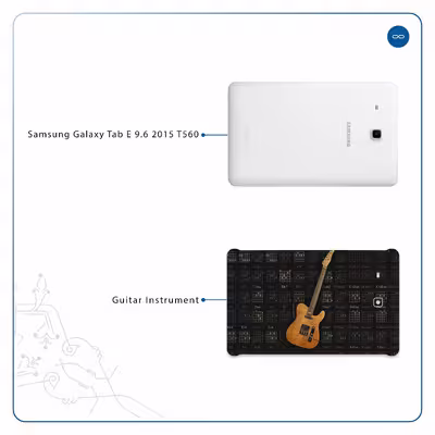 برچسب پوششی ماهوت مدل Guitar-Instrument مناسب برای تبلت سامسونگ Galaxy Tab E 9.6 2015 T560