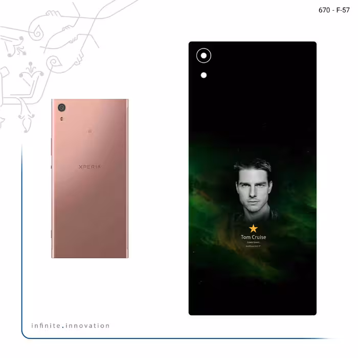 برچسب پوششی ماهوت مدل Tom Cruise مناسب برای گوشی موبایل سونی Xperia XA1 Ultra