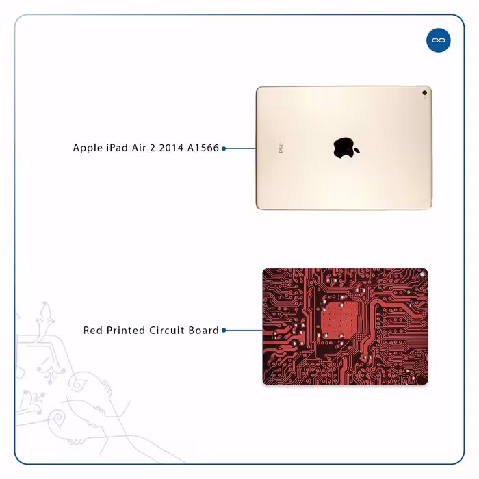 برچسب پوششی ماهوت مدل Red Printed Circuit Board مناسب برای تبلت اپل iPad Air 2 2014 A1566