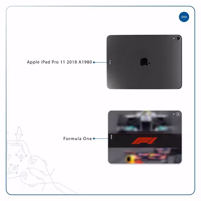 برچسب پوششی ماهوت مدل Formula One مناسب برای تبلت اپل iPad Pro 11 2018 A1980