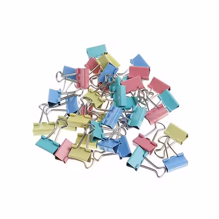 گیره کاغذ تی وای مدل رنگی کد 32 بسته 40 عددی