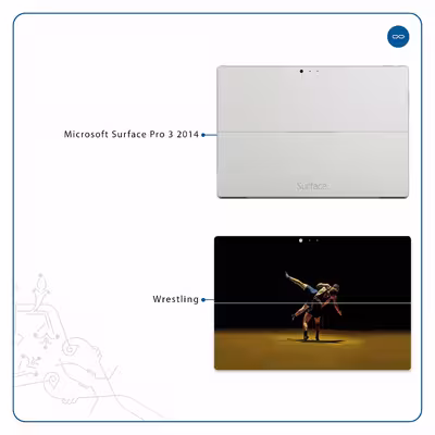برچسب پوششی ماهوت مدل Wrestling مناسب برای تبلت مایکروسافت Surface Pro 3 2014