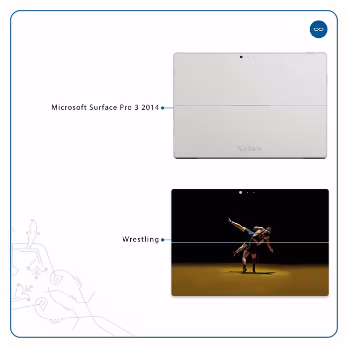 برچسب پوششی ماهوت مدل Wrestling مناسب برای تبلت مایکروسافت Surface Pro 3 2014
