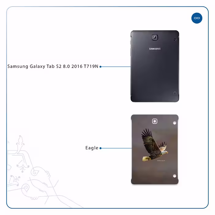برچسب پوششی ماهوت مدل Eagle مناسب برای تبلت سامسونگ Galaxy Tab S2 8.0 2016 T719N