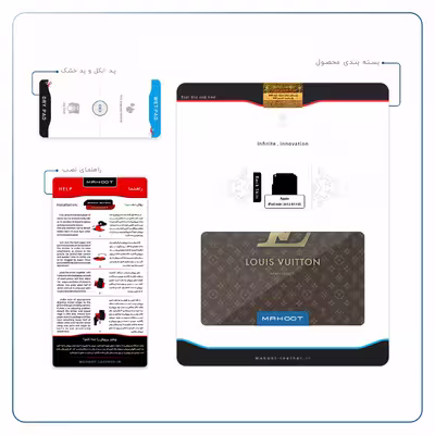 برچسب پوششی ماهوت مدل LOUIS-VUITTON-Logo مناسب برای تبلت اپل iPad mini 2012 A1455