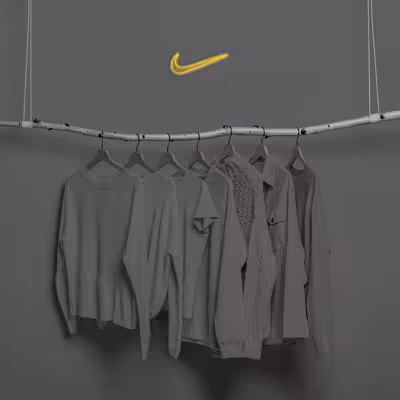 چراغ دیواری نئون دیزاین طرح Nike_YL