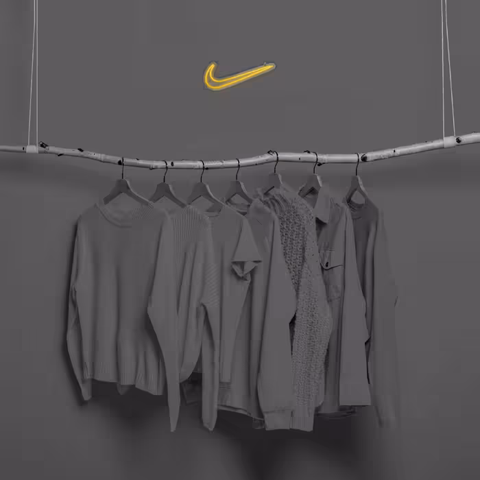چراغ دیواری نئون دیزاین طرح Nike_YL