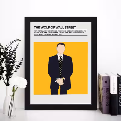 تابلو مدل Wolf of the wall street کدm2508-b