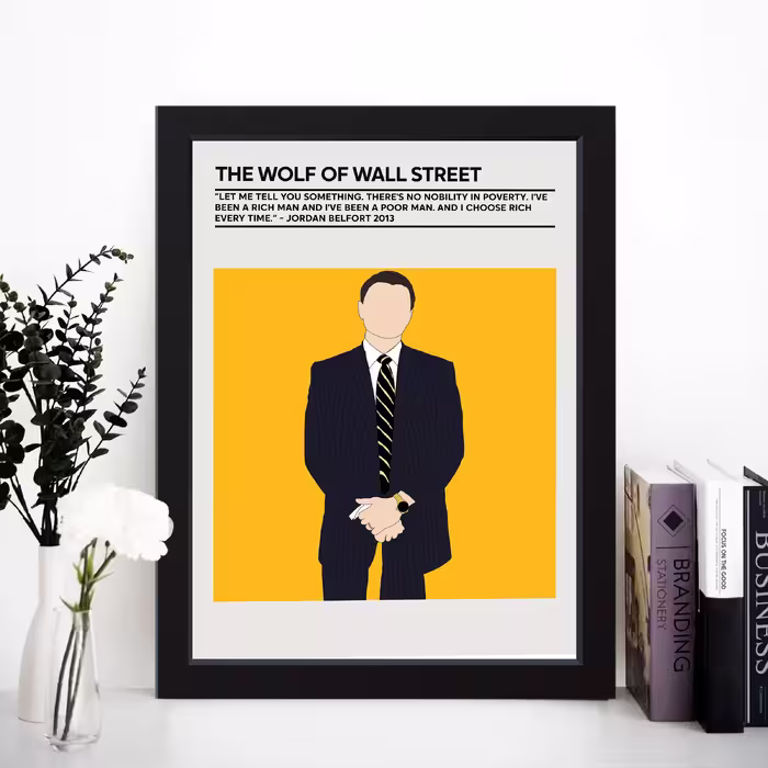 تابلو مدل Wolf of the wall street کدm2508-b