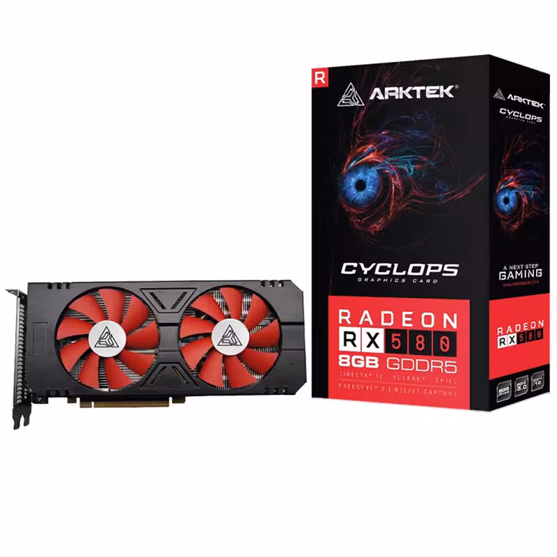 کارت گرافیک آرک تک سری Cyclops مدل RX 580 با ظرفیت 8 گیگابایت GDDR5
