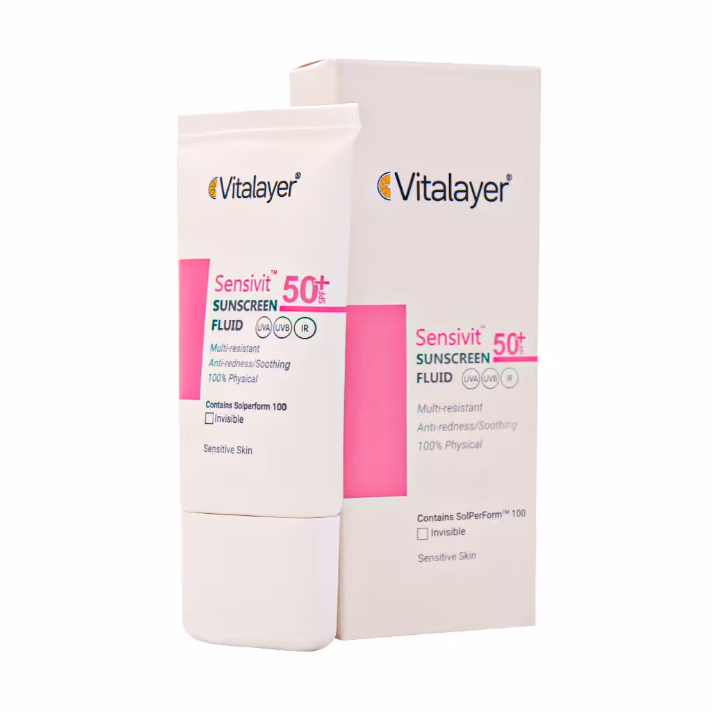 فلوئید ضد آفتاب SPF50 پوست حساس ویتالیر 50 میلی لیتر