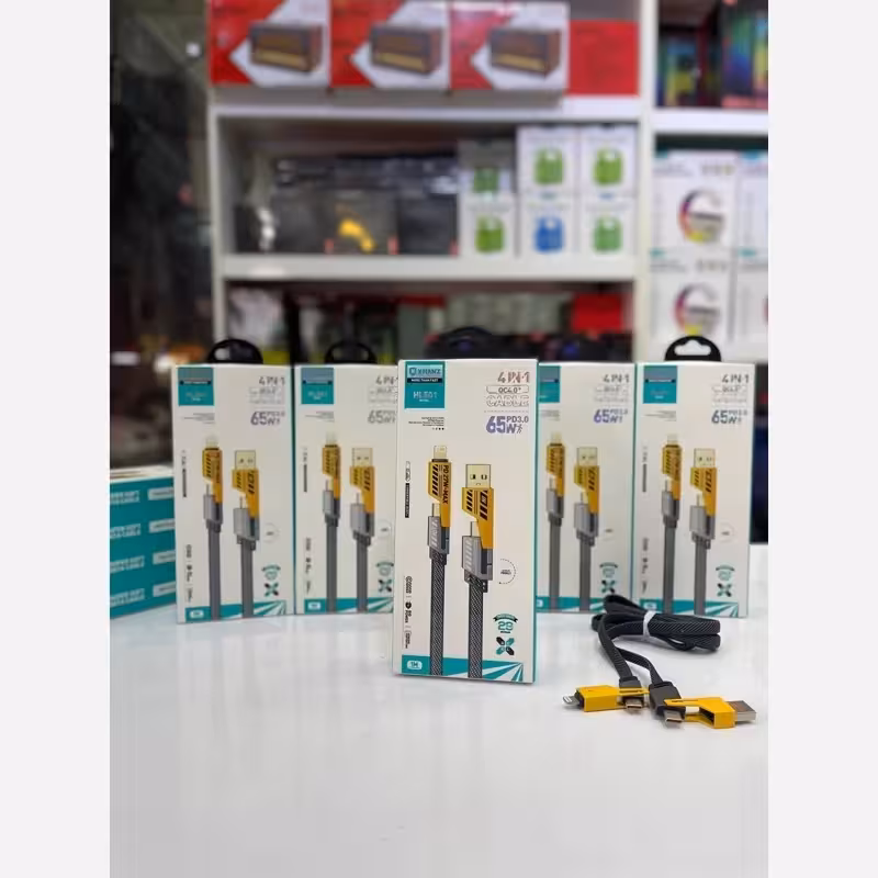 کابل شارژ چهار کاره کیفیت عالی