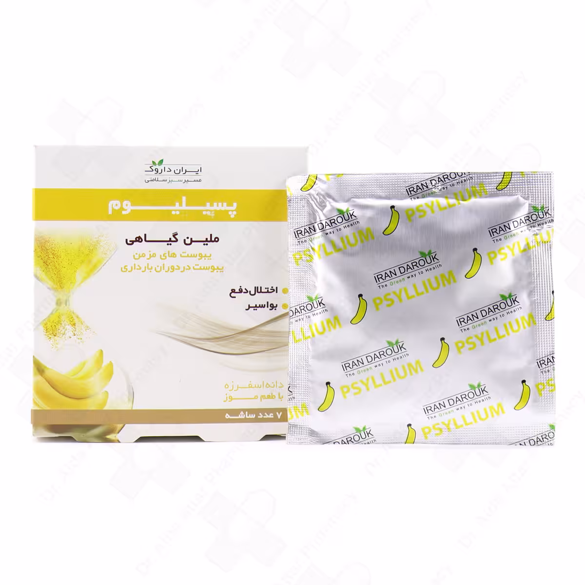 ساشه (دانه اسفرزه) پسیلیوم ایران داروک 7 عددی موزی