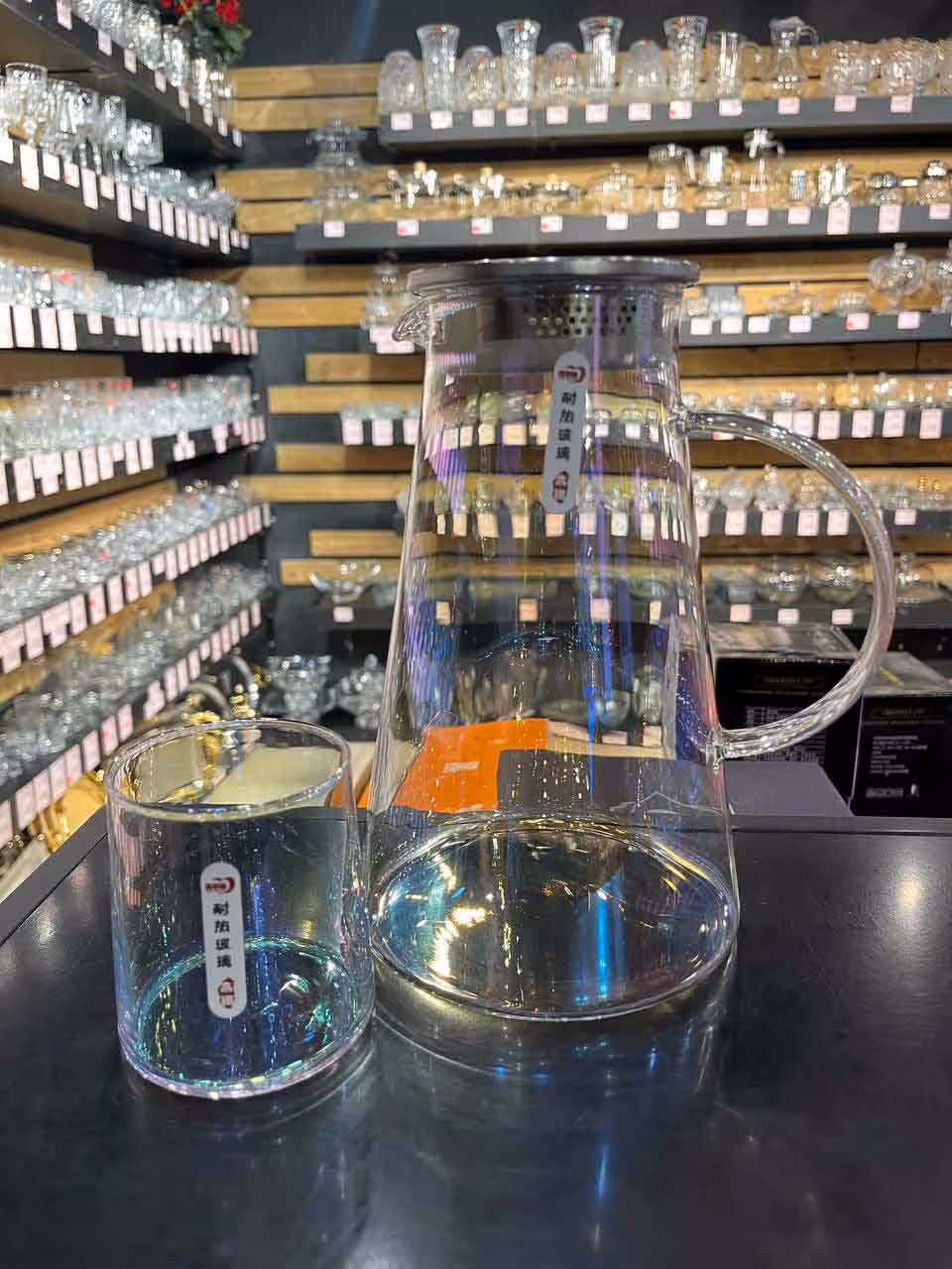 پارچ و لیوان پیرکس دلی کد 28 هفت رنگ