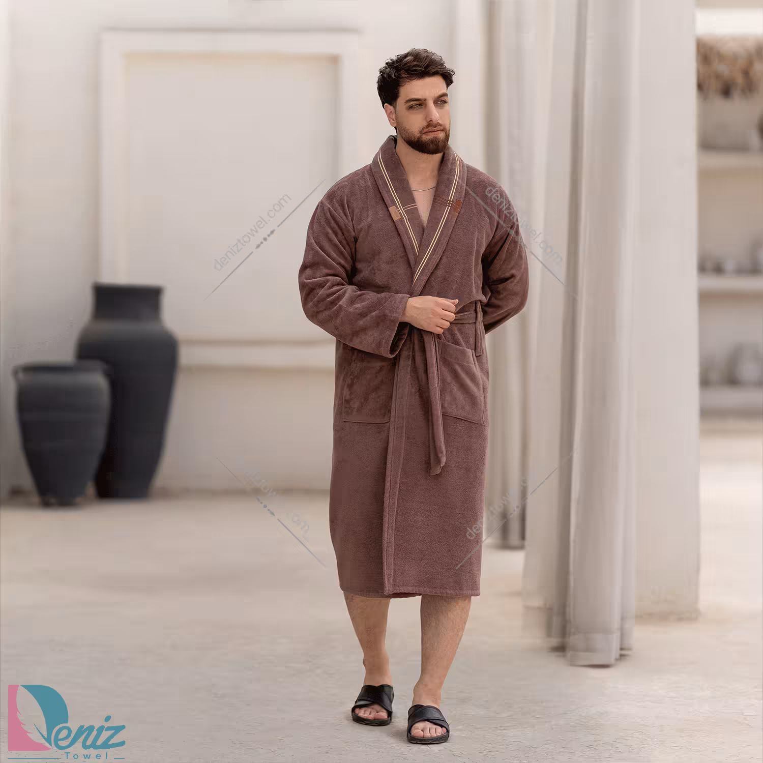 حوله تن پوش ولیسا رنگ سماقی
