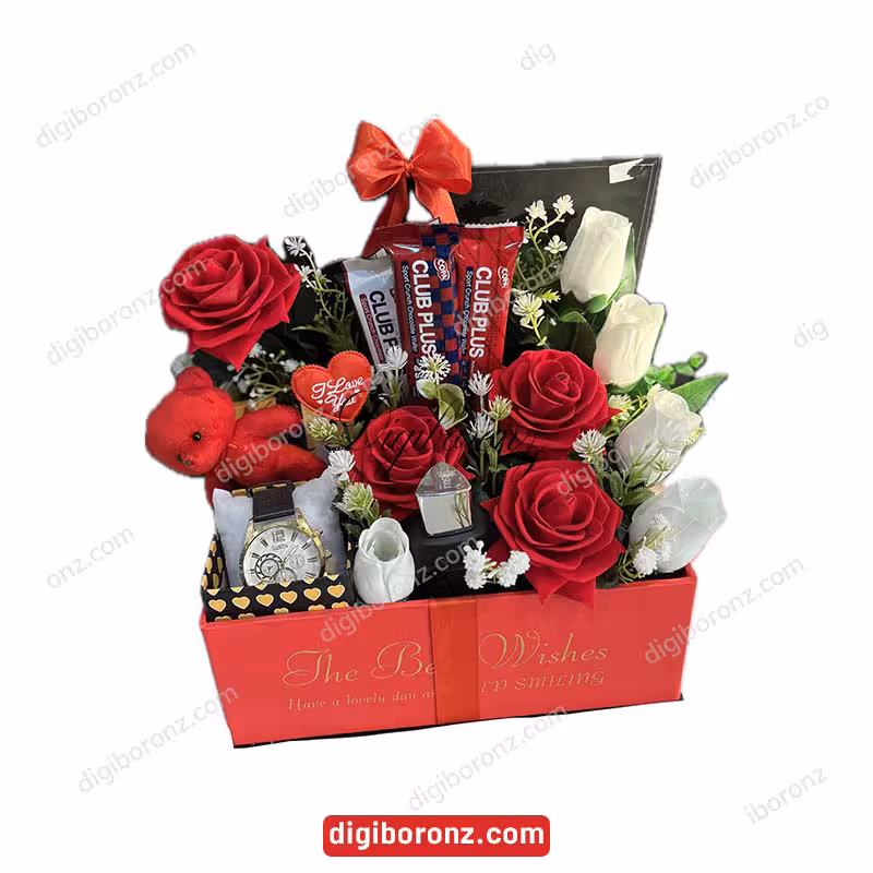 باکس ولنتاین همراه ساعت و ادکلن