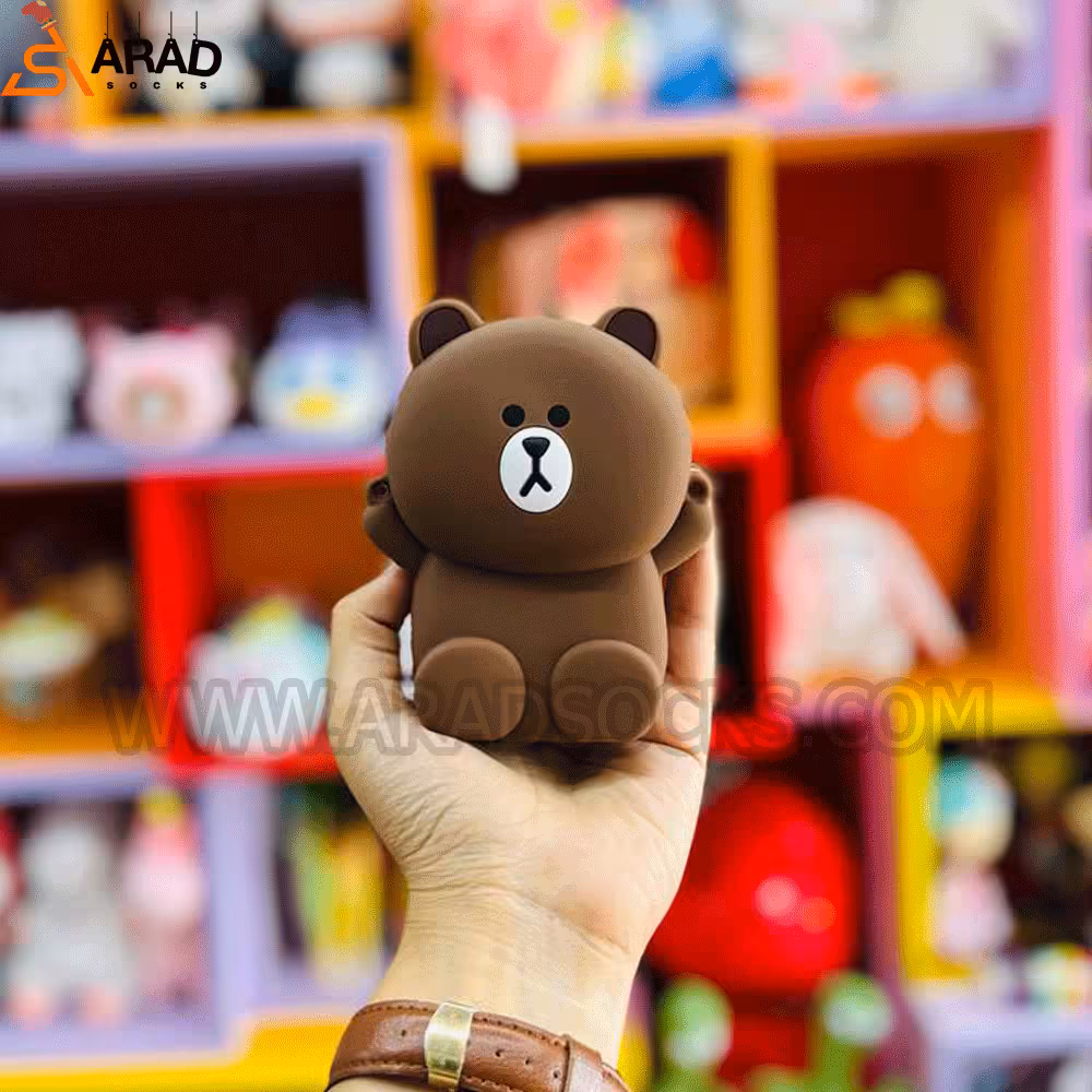 کیف سیلیکونی طرح خرس قهوه ای