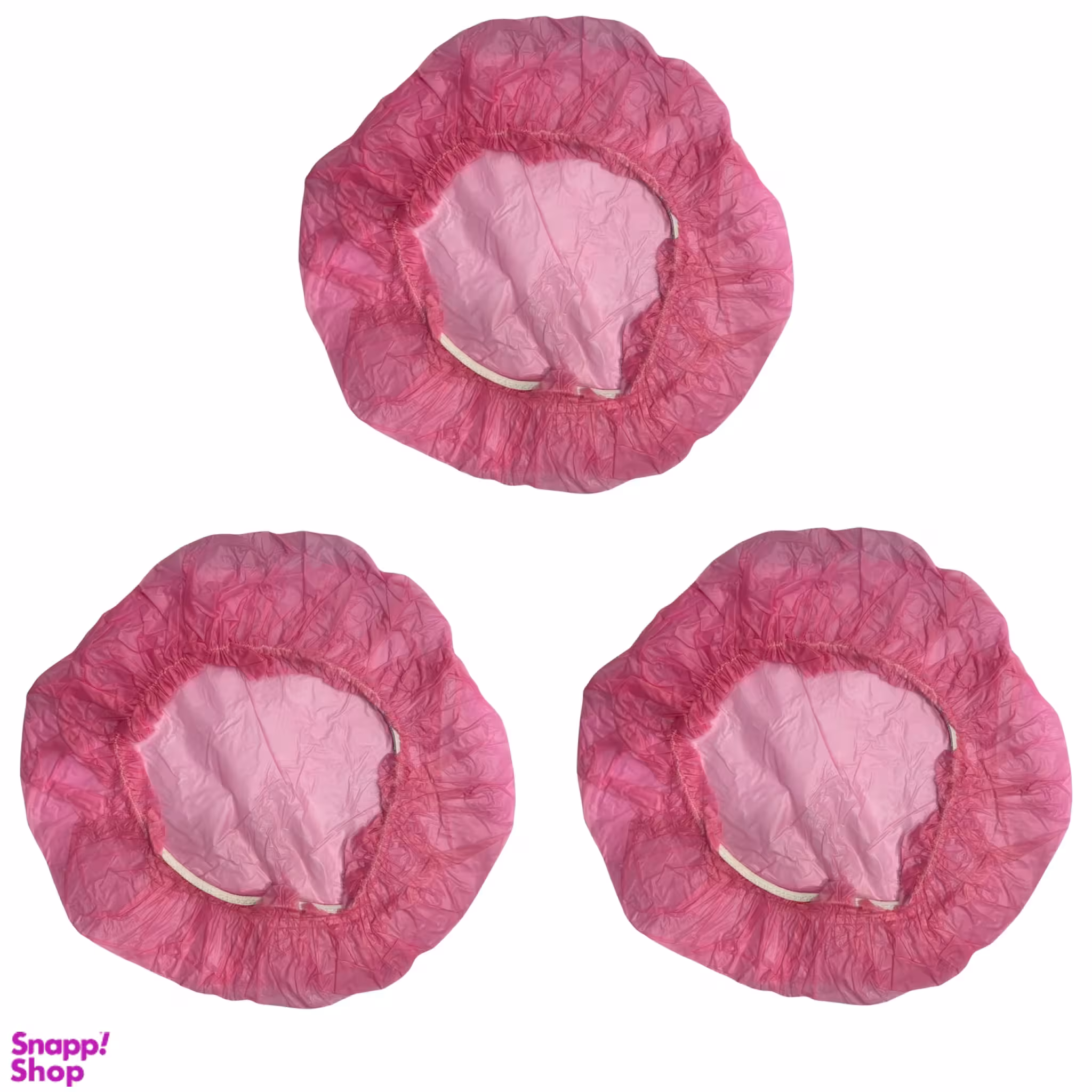 کلاه رنگ مو یکبار مصرف کد CHC03 رنگ صورتی مجموعه 3 عددی