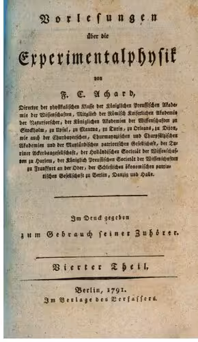 خرید و دانلود نسخه کامل کتاب Vorlesungen über die Experimentalphysik