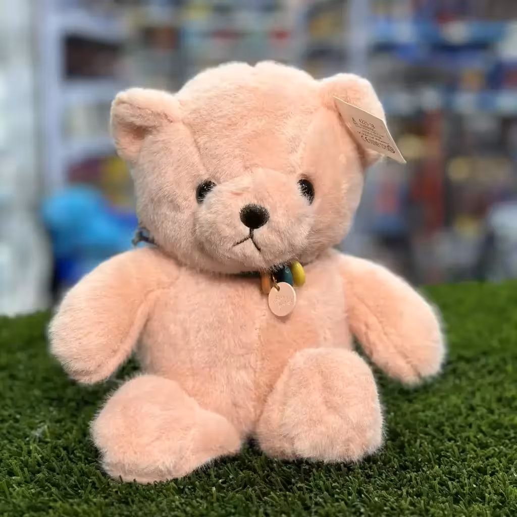 عروسک خرس پولشی نشسته گردنبند دار