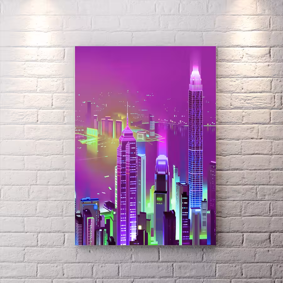 تابلو شاسی طرح ساختمان نئونی WAs-2305