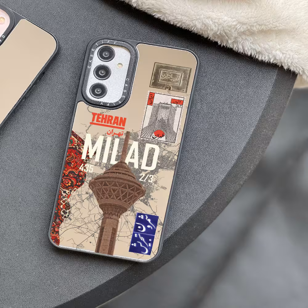 قاب آینه ای چاپی سفارشی (کد 0467) مدل تهران برای سامسونگ